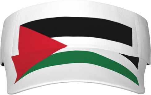 Palestine flag1 Print Foldable Sun Visor Hat Lightweight Adjustable Sun Visor Hat Outdoor Sports Cap for Adults Black in Kuwait