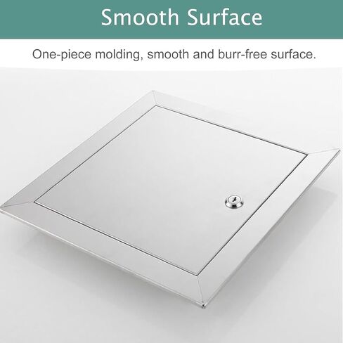Stainless Steel Access Panel with Lock & Keys, Concealed Service Door for Electrical, Plumbing, HVAC Installations - Durable, Secure, Easy Access in Kuwait