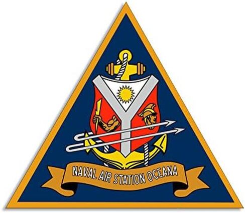 Naval Air Station Oceana Sticker (Vinyl Decal Logo Navy Military Base (3 inch) USN Licensed in Kuwait