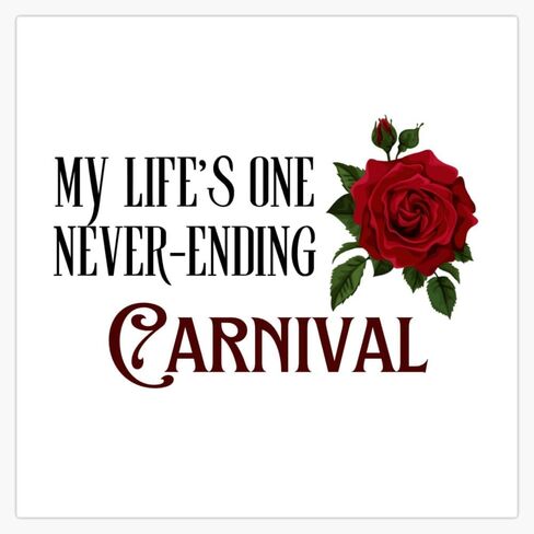 Noels Lament Quote from The Musical Ride The Cyclone Bumper Sticker Vinyl Decal 5" in Kuwait