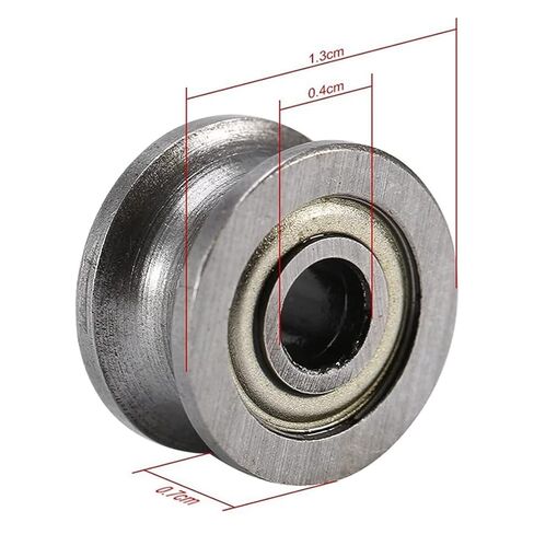 Small Sealed Steel Ball Bearing 40Pcs U Groove Bearing U624ZZ Carbon Steel Durable V Ball Pulley in Kuwait