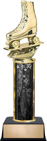 Crown Awards Customizable 8.75" Roller Skate Black Star Trophy Award, Engrave Now in Kuwait