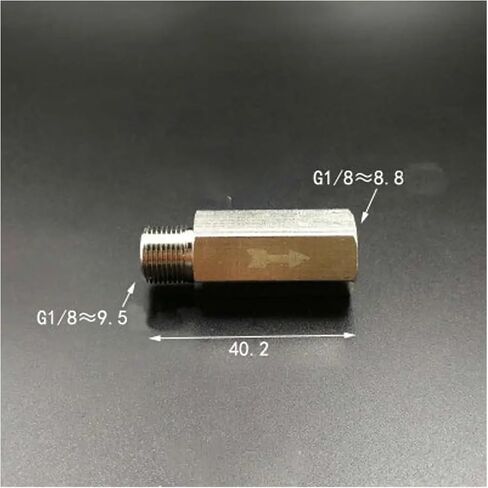 DN6 1/8" Female to Male Nickel Plated Brass Check Valve One Way Non-Return Water Gas Oil Hex Rud Min 2 Bar Pneumatic in Kuwait
