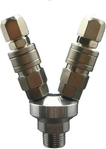 2 Ways 1/4" Female C Type Air Hose Quick Coupler Socket Connector Self-locking in Kuwait