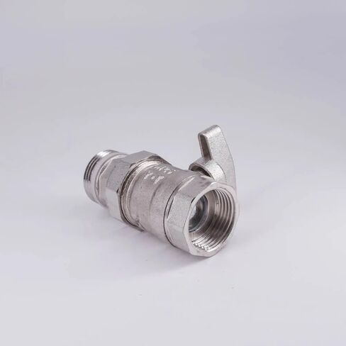 DN25 1 "أنثى إلى ذكر صمام كروي نحاسي مطلي بالنيكل مع مقبض درجة الحرارة 0-120C الضغط 16 بار in Kuwait