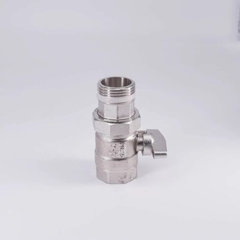 DN25 1 "أنثى إلى ذكر صمام كروي نحاسي مطلي بالنيكل مع مقبض درجة الحرارة 0-120C الضغط 16 بار in Kuwait