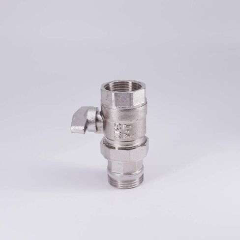 DN25 1 "أنثى إلى ذكر صمام كروي نحاسي مطلي بالنيكل مع مقبض درجة الحرارة 0-120C الضغط 16 بار in Kuwait