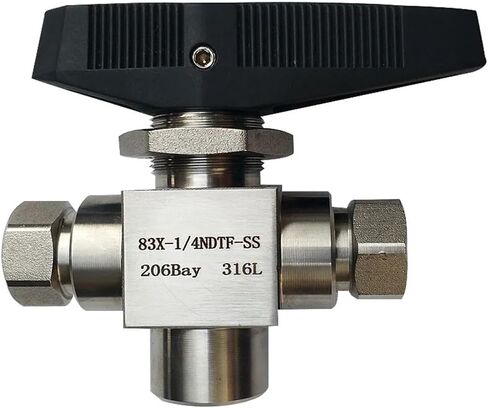 CNG-1/4NPT 83F صمام الضغط العالي 304 الفولاذ المقاوم للصدأ المحملة 3 طرق صمام الكرة لمحطة تعبئة الغاز in Kuwait
