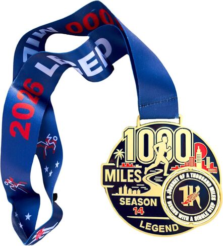 2026 1KRC '1000 Miles' Spinner Legends Medal | 1KRC | 1K Running Store in Kuwait