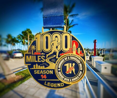 2026 1KRC '1000 Miles' Spinner Legends Medal | 1KRC | 1K Running Store in Kuwait