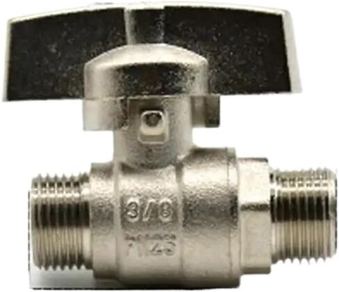 DN10 G 3/8 بوصة صمام كروي نحاسي ذكر منفذ زيت غاز الماء مقاس 10 مم مع مقبض in Kuwait