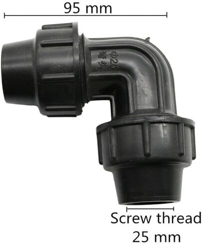 3/4 Inch 90 Degrees Pipe Joint Lock Nut Hose Bend Connectors Agriculture Drip Irrigation Fittings Pipe 1 Pc in Saudi Arabia