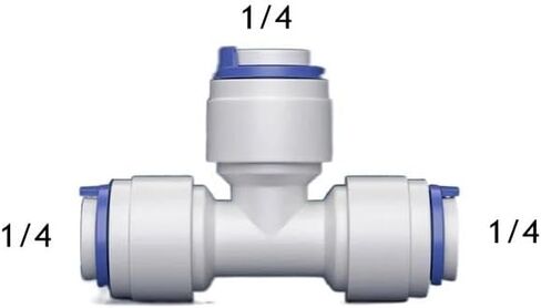 50Pcs/Lot 1/4" Tee Type RO Water Fitting 6.5mm POM Hose PE Pipe 3 Ways Quick Connector Water Filter Parts in Saudi Arabia