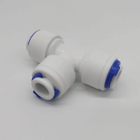 50Pcs/Lot 1/4" Tee Type RO Water Fitting 6.5mm POM Hose PE Pipe 3 Ways Quick Connector Water Filter Parts in Saudi Arabia