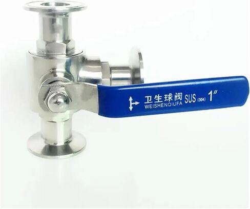 Fit 19mm 3/4" Pipe OD x 1.5" Tri Clamp T-Port Ball Valve SUS 304 Stainless Beer Brewing Home in Kuwait