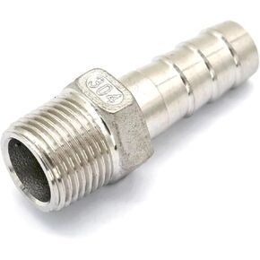 3/8 "BSPT ذكر x 12 مللي متر خرطوم الشائكة 304 ماسورة من الفولاذ المقاوم للصدأ تركيب خرطوم الذيل موصل 230 PSI in Kuwait