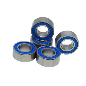 Bimetal Seal Shield Micro deep Groove Bearing 10pcs MR105-2RS 5x10x4mm ABEC-3 Blue Rubber Seals Miniature Bearings Chrome Steel in Kuwait