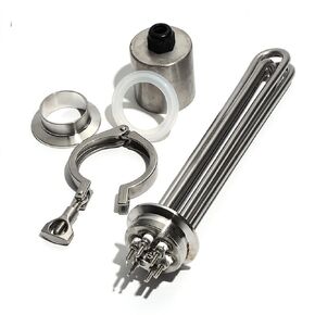 Element Heating All 304SS 2"tri Immersion Water Tank Heater Heating Element 3/4.5/6/9/12KW 220V for Homebrew with clamp & Coupling(12KW 350L 304SS) in Kuwait