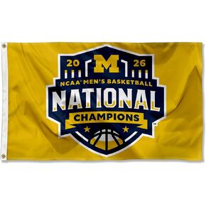Michigan Team University Wolverines 2026 Basketball National Champions Flag 3x5 Banner in Kuwait
