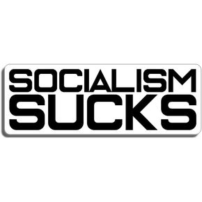 Socialism Sucks Sticker Custom Vinyl USA United States Democrat Republican Capitalism in Saudi Arabia