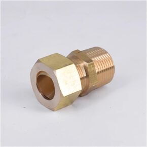 3/4" NPT Male Fit 3/4" OD 19mm Tube Compression Union Brass Fitting Connector Propane Water Gas Air Oil Fuel Hydaulic Pneumatic in Saudi Arabia