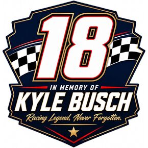 ملصق الفينيل التذكاري Kyle Busch 18، مقاس 5x5 بوصة، متعدد الألوان، لمسة نهائية لامعة، ملصق تحية السباق للسيارات والشاحنات وأجهزة الكمبيوتر المحمولة in Kuwait