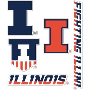 Desert Cactus University of Illinois Sticker Fighting Illini U of Ir Vinyl Decals Laptop Water Bottle Car Scrapbook Sheet T2 (Type 2-2) in Kuwait