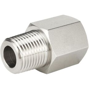 SS316 NPT BSPT 1/8" 1/4" 3/8" 1/2" 3/4" Female to Male Thread 3000psig 20MPa Pipe Fitting Connector Stainless Steel(0.75 F x 0.75 M) in Kuwait