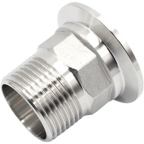 SS304 ثلاثي المشبك عرافة ذكر محول BSPT تركيبات الموضوع المشبك BSPT تركيبات DN15-DN50 ذكر تركيب الأنابيب الملولبة SS304 (DN25xTC50.5MM 141g، SS316L) in Kuwait
