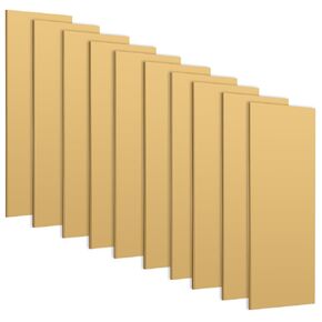 10 Pcs 4 x 2 Inch Brass Sheet, 20 Gauge/0.8mm Metal Brass Plates for Jewelry Making, Model Projects and Electrical Work in Kuwait