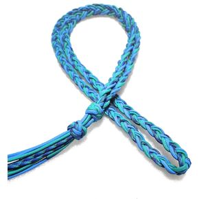حبل للرقبة بدون لجام Liberty Horse Tack مضفر يدويًا باللون الأزرق الفاتح/الأخضر من KatzHorseWear هدية حصان | استمتع بالركوب مجانًا، واستمتع بالركوب المتصل بحصانك in Kuwait