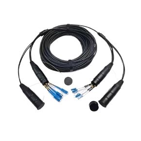 Outdoor Patchcord 4/6/8 Cores 150m Armored LC SC FC A SM LSZH TPU DVI Waterproof Connector CPRI Jumper Optical Fiber Extender(4 cores LSZH SC-SC) in Kuwait