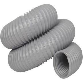 خرطوم مجاري الهواء الرمادي PVC المرن - معزز بأسلاك فولاذية للتهوية وأعمال النجارة والفراغ الصناعي (90 مم/3.5 بوصة) in Kuwait