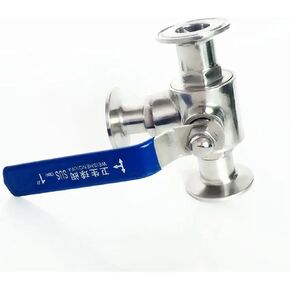 صالح 32 مللي متر 1-1/4 "الأنابيب OD x 1.5" ثلاثي المشبك L-ميناء الكرة صمام SUS 304 الفولاذ المقاوم للصدأ تخمير البيرة المنزل in Kuwait