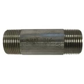 MIDLAND INDUSTRIES 48086 حلمة الأنابيب الملحومة، 3/4 بوصة MPT × 3/4 بوصة MPT، 4 بوصة لتر، الفولاذ المقاوم للصدأ، جدول SCH 40 in Kuwait