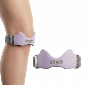 حزام الركبة الدقيق من Stryde - حزام دقيق من Stryde قابل للتعديل للجري واللياقة البدنية. حزام ركبة Stryde جيد التهوية مع وسادة قفل من السيليكون. دعامة رياضية مضادة للانزلاق، مقاس واحد. (1، أسود) in Kuwait