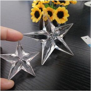 Hanging Crystals Prisms 2pcs 90mm (2 Hole) Clear Acrylic Shaped Pendant Chandelier Curtain Lighting Part Hanging Hangings Crystals for Decoration in Kuwait
