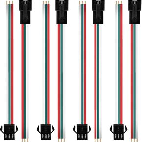 BTF-LIGHTING 20 Pairs JST SM 3 Pin Connectors for WS2812B WS2811 WS2812 WS2814 SK6812 FOCB CCT LED Strip Female Male 15cm 22awg Wire in Saudi Arabia