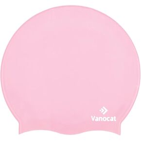 Extra Large Big Kid Swim Hat – Stretchy Silicone Cap Fits All Day, for Long Thick Curly Hair, Braids & Dreads, Teens Tweens Boys Girls-Blush in Kuwait