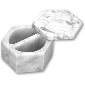 Fount & Haven Marble Salt and Pepper Pinch Pots Durable Marble Salt Container for Countertop, Cooking, and Serving Perfect for Herbs, Spices, Gourmet Salts, and Seasonings in Open Pinch Bowls in Kuwait