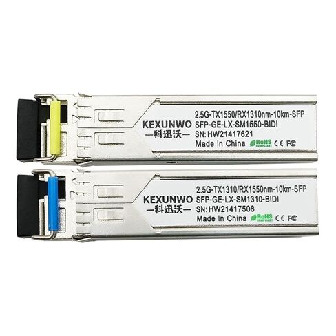 2.5 جيجابت أحادية الوضع من الألياف 10 كجم وحدة بصرية SFP-GE-BIDI متوافقة مع H3C (زوج lc بطول 20 كم) in Kuwait
