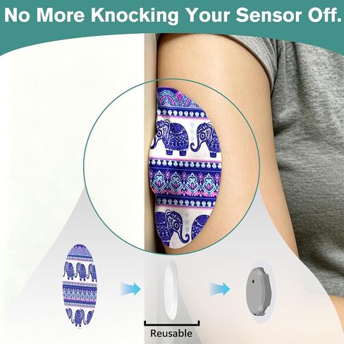 40 حزمة من رقعات Dexcom G7 Over Patch المقاومة للماء + قطعتين من الأغطية الصلبة | رقع لاصقة سهلة التقشير، لا تسبب الحساسية وخالية من اللاتكس، أغطية مستشعر CGM مرنة ومسامية لحماية لمدة 15 يومًا in Kuwait