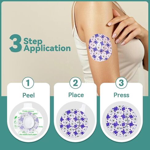 40 حزمة من رقعات Dexcom G7 Over Patch المقاومة للماء + قطعتين من الأغطية الصلبة | رقع لاصقة سهلة التقشير، لا تسبب الحساسية وخالية من اللاتكس، أغطية مستشعر CGM مرنة ومسامية لحماية لمدة 15 يومًا in Kuwait