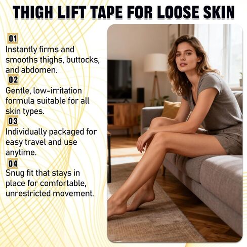 20 PCS Instant Thigh Lifts, Waterproof Thigh Lift Tape for Loose Skin, Transparent Anti-Friction Instant Lift Tape for Women Arm, Legs, Tummy & Back in Kuwait