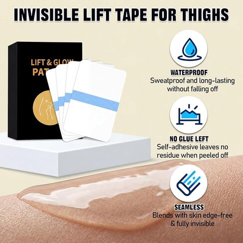 20 PCS Instant Thigh Lifts, Waterproof Thigh Lift Tape for Loose Skin, Transparent Anti-Friction Instant Lift Tape for Women Arm, Legs, Tummy & Back in Kuwait