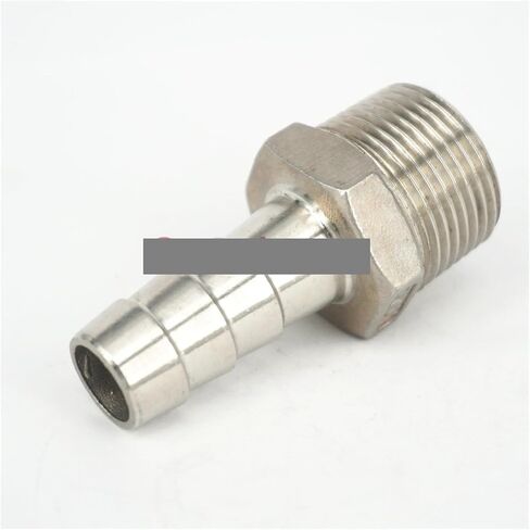 3/8" BSPT Male x 10mm Hose Barbed 304 Stainless Steel Pipe Fitting Hose tail Connector 230 PSI in Kuwait