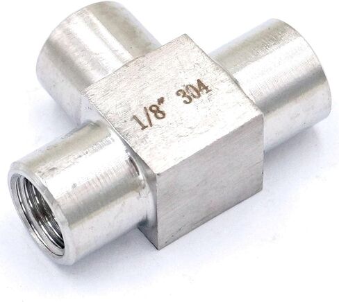 Equal 1/8" Female Threaded Tee 3 Way 304 Stainless Steel Pipe Fitting Connector Max Pressure 2.5 Mpa in Saudi Arabia