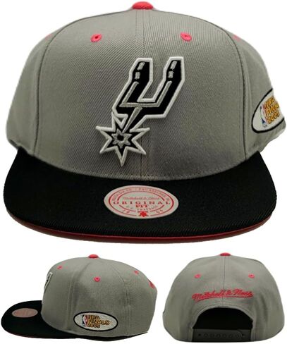 قبعة ميتشل آند نيس سان أنطونيو سبيرز الجديدة HWC The Champs NBA Finals 2003 2Tone Grey Teal Era Snapback Hat in Kuwait