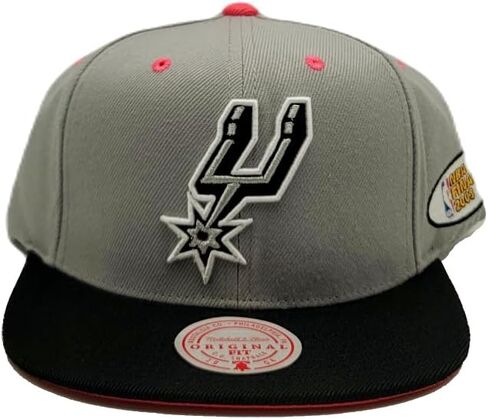 قبعة ميتشل آند نيس سان أنطونيو سبيرز الجديدة HWC The Champs NBA Finals 2003 2Tone Grey Teal Era Snapback Hat in Kuwait
