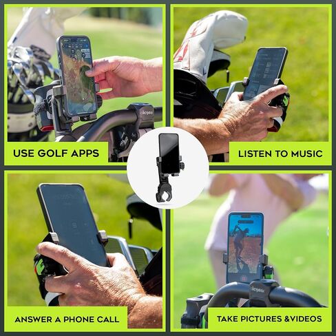 حزمة Method Golf PushStack Pro - حامل هاتف مغناطيسي لعربة دفع الجولف بالإضافة إلى حزام مغناطيسي محدد المدى، ومنشفة MagStack من الألياف الدقيقة وفرشاة النادي مع بلاط MagStack - مناسب عالمي لمعظم الهواتف in Kuwait